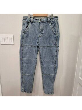 Vision Street Wear Jeans Mens Tag 30 Fits 34x30 Blue High Rise Skater Denim